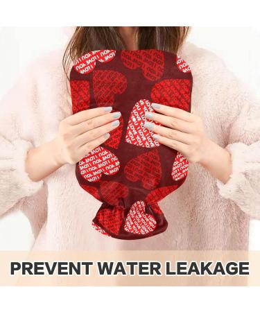 Valentine's Day Heart Hot Water Bottle for Pain Relief | 1L Heating Bag for Menstrual Cramps - Ideal Gift - Buy Online on GoSupps.com