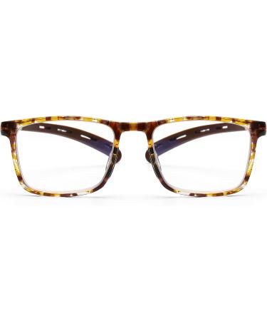 DOOViC Blue Light Filter Reading Glasses - Square Frame Large Lenses Prescription Strength 3.5x - Protect Your Eyes & Enhance Vision - Buy Online on GoSupps.com