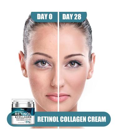 Advanced Retinol Collagen Cream | 5% Hyaluronic Acid Anti-Aging & Firming Cream for All Skin Types - Reduce Fine Lines & Wrinkles 24-Hour Care - Buy Online on GoSupps.com