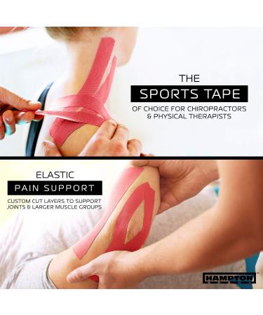 Buy 135 Feet Bulk Kinesiology Tape Roll - Sports Therapy Support for Knee Muscle Wrist Shoulder Back | Premium Elastic & Hypoallergenic Cotton (Red) - International Shipping Available - Buy Online on GoSupps.com