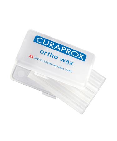 Curaprox Ortho-Wax transparent and tasteless wax in the handy case cleaning of brackets and braces box with 7 wax strips