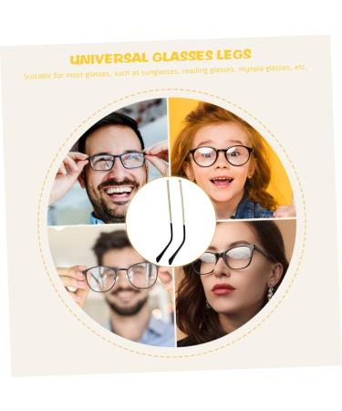 Gleavi 3 Pairs of Metal Glasses Replacement Legs | Universal Glass Bars for Men & Women | Durable Hinge & Ends | Golden Color - 14x3cm - 3 Pack - Buy Online on GoSupps.com