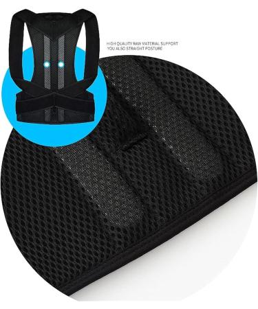 Back Brace Lumbar Support Belt Waist Backbrace Posture Corrector Shoulder Neck Brace Waist-Support Breathable Fabric Lower and Upper Back Pain Relief (Color : Black Size : Small) (Blue Med (Black M Black Medium - Buy Online on GoSupps.com