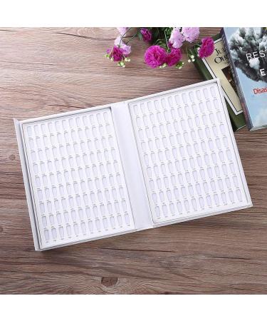 Nail Art Display Book Nail Color Chart Display Professional Salon Nail Color Swatches Nail Practice Card Design Board Nail Tip Storage Tools for Nail Art Showing(white) - Buy Online on GoSupps.com