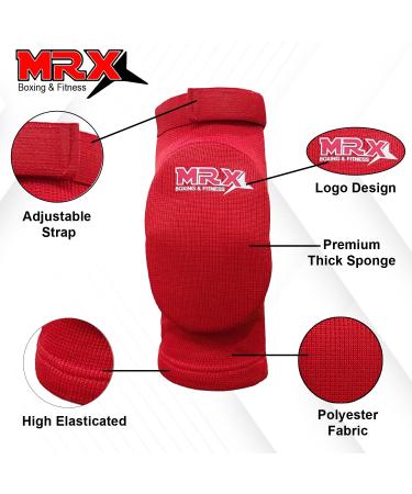 MRX Elbow Protector Arm Brace - Compression Padded Sleeve for Muay Thai MMA Kickboxing & More | Red Small/Medium Elbow Guard for Sports Enthusiasts - Buy Online on GoSupps.com