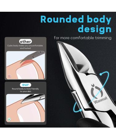 Professional Toe Nail Clipper for Seniors - Surgical Stainless Steel Nipper for Ingrown or Thick Toenails - Sharp Blades with Soft Handle - Buy Online on GoSupps.com