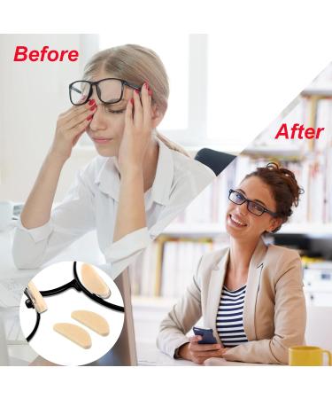 40 Pairs of Reusable Glasses Pads | Self-Adhesive Foam Nose Pads for Comfort | D-Shape Sunglasses Accessories - Buy Online on GoSupps.com
