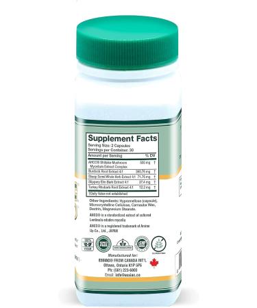 Essiac All-Natural Herbal Tea Powder Gold Herbal Extract with Mushroom Derived AHCC - 1.5 oz Bottle & 60 Capsules | Powerful Antioxidant Blend to Help Promote Overall Health & Well-Being - Buy Online on GoSupps.com