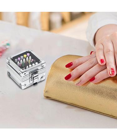Mental Nail Drill Bit Holder Stand 25 Holes Dust Proof Drill Bit Case Salon Organizer and Storage Display Box and Lightweight Metal/l - Buy Online on GoSupps.com