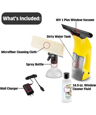 Karcher WV 1 Plus Window Vacuum Squeegee - 10 Blade for Showers, Mirrors, Glass & Countertops - Buy Online on GoSupps.com