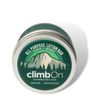 ClimbOn All Purpose Body Lotion Bar | All Natural Moisturizer for Dry Skin | Made From Plants and Organic Beeswax | Hand Cream for Rock Climbing | Eco-Friendly and Plastic-Free | Original Scent 1 Oz Tin