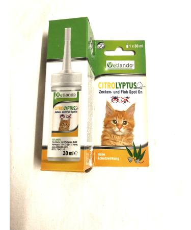 Vetlando Citrolyptus tick and flea spot on for cats 1 x 30 ml