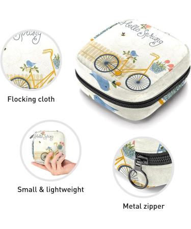 GIAPB Period Bag Sanitary Napkin Storage Bag Period Pouch Travel Makeup Bag Bike and Flower Color1626 - Buy Online on GoSupps.com