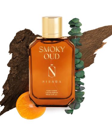 Nisaraa Smoky Oud Strong Perfume for Men -100ml | Long Lasting Eau De Parfum for Men | Woody Fruity-Amber Fragrance | With Apple Orange Bergamot Dry Amber Musk Notes | EDP Scent for men - Buy Online on GoSupps.com