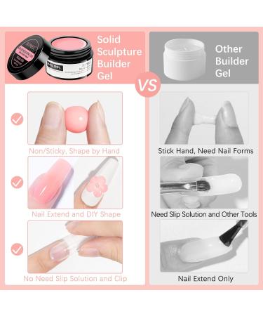 SUPWEE Solid Sculpture Builder Gel - Nude Nail Extension Gel for 3D Carving Patterns & Decoration - 14g - Buy Online on GoSupps.com