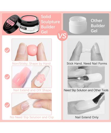 Supwee Solid Gel Nail Extension - Multifunctional Non-Stick Hand Sculpture Build-Up Gel for Nail Art & Carving Patterns - Buy Online on GoSupps.com