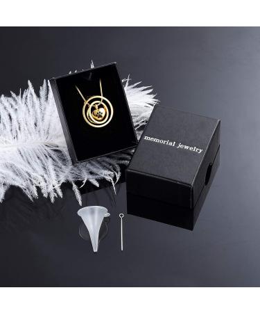 Forever in My Heart Pet Cremation Jewelry | Ash Urn Necklace in Gold & Black - Dog/Cat Memorial Keepsake with Paw Print - Buy Online on GoSupps.com