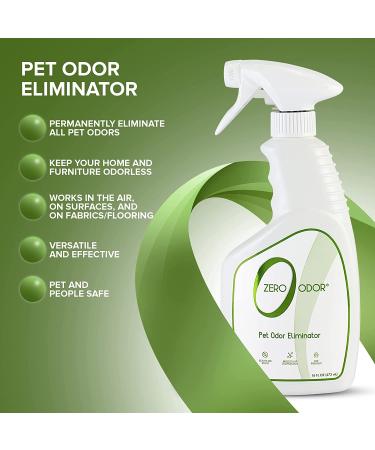 Zero Odor Pet Odor Eliminator - Permanently Removes Air & Surface Odors - Patented Molecular Technology for Carpets, Furniture, and Pet Beds - Long-lasting with Over 400 Sprays - Buy Online on GoSupps.com