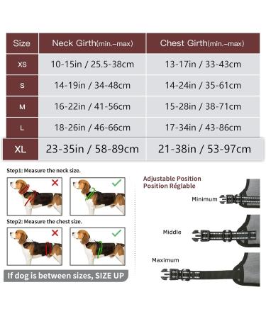 Heele Dog Crockery & No-Pull Harness | Adjustable Reflective Dog Dishes for Large Dogs - Gray XL - Buy Online on GoSupps.com