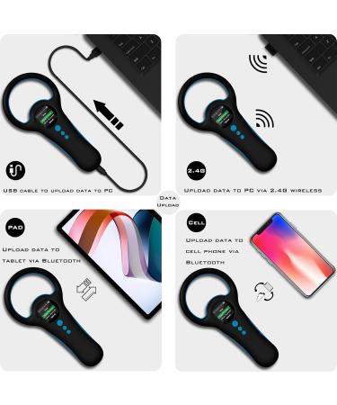 Smoostart Bluetooth Pet Microchip Scanner - Dog & Cat Chip Reader with 500 Historical Records - Check & Upload to Computer/Mobile - Multifunctional Black Chip Chipper - Buy Online on GoSupps.com