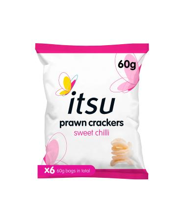 Itsu itsu Sweet Chilli Shrimp Crackers 60g (Pack of 6)