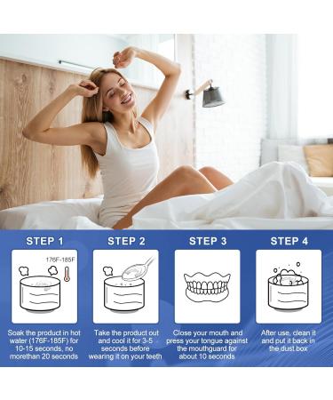 Anti Grinding Mouth Guard - Silicone Teeth Grinding Night Guard for Adults | Effective Sleep Protection | 1.8in*2.2in + 2in*2.6in - Buy Online on GoSupps.com