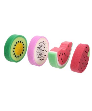 LALAFINA 4pc Fruit Bath Sponges - Kids Cute Body Scrubbers for Shower, Bathing Accessories - Buy Online on GoSupps.com