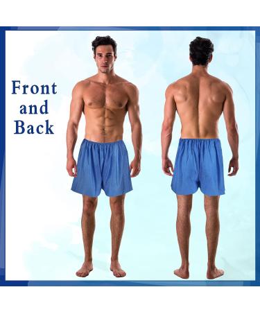 Disposable Medical Exam Shorts - Large Unisex Blue Bottoms (50 Pcs) - Buy Online on GoSupps.com