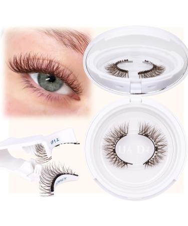 Magnetic Brown Eyelashes | No Glue Needed | Wispy False Lashes with Applicator | 1 Pair - Buy Online on GoSupps.com