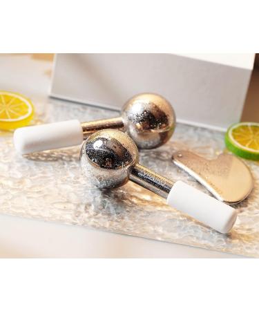 VRAIKO ICE Globes for Facials & Gua Sha Set - Facial Tools with Unbreakable Steel for Face, Cooling Rollers for Dark Circles & Puffiness - Lymphatic Drainage Massager - Buy Online on GoSupps.com