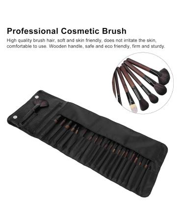 Professional Wooden Handle Makeup Brush Set - Efficient Powder Grasping Cosmetic Tools with Storage Bag | International Shipping - Buy Online on GoSupps.com