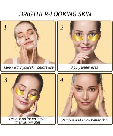 Onespring Under Eye Patches (24 Pairs) - Golden Under Eye Mask for Dark Circles Puffiness & Wrinkles Natural Collagen Eye Gels Pads for Refreshing Revitalizing Beauty & Personal Care - Buy Online on GoSupps.com