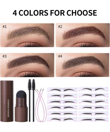 LXZJJM Eyebrow Stencils Eyebrow Stamp Stencil Kit Reusable Eyebrow Template With Strap Including Eyebrow Sticks 12 Head Mounted Eyebrow Cards And 2 Black Brushes (4#Black brown) - Buy Online on GoSupps.com