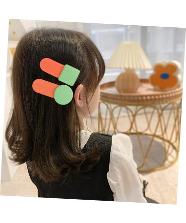 FRCOLOR 5 Pairs geometric hairpin hair clips snap square hair snap hair barrettes geometric hair clips glitter snap hair clips girl bang clips rhinestone hair side clip resin round child - Buy Online on GoSupps.com