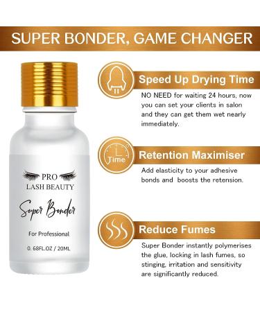 20ML Super Bonder for Lash Extensions | Upgrade Your Eyelash Extensions Retention | Speed Up Dry Time & Reduce Fumes | Glue Accelerator | Water & Oil Proof - Buy Online on GoSupps.com