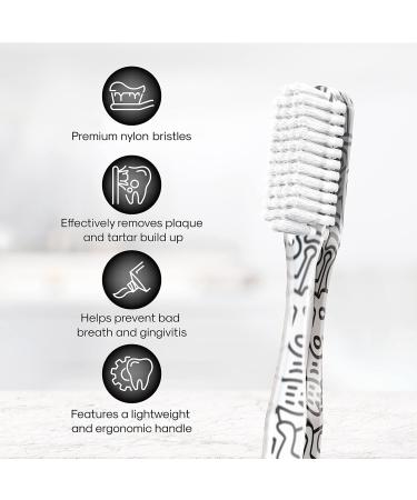 SMYL Toothbrush for Adults - Urban Pop Art Graffiti Design Nylon Bristles for Effective Oral Care & Plaque Removal 1 Count - Buy Online on GoSupps.com