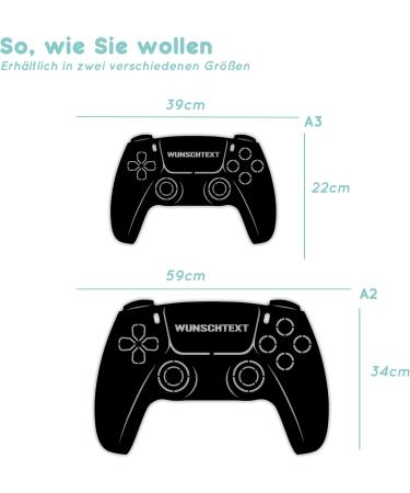 Personalized Wooden Gaming Controller Lamp - Unique Gift for Men | Gaming Room Decoration & Console Decor - Buy Online on GoSupps.com