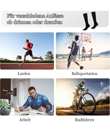 Buy Vegcoo 4 Couple Compression Stockings - Men's & Women's Thrombosis Socks for Sports Cycling | Black L/XL - Best International Shipping - Buy Online on GoSupps.com