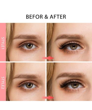 Dysilk 20 Pairs Cat Eye 6D Fake Eyelashes | Self-Adhesive Fluffy Mink Lashes - Reusable False Eyelash Sets | 2 Styles 2021 - Shop Internationally - Buy Online on GoSupps.com
