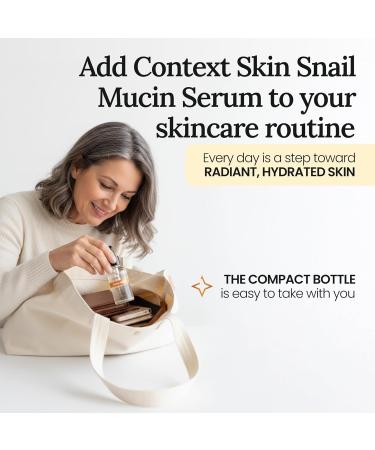 Context Skin Snail Mucin Serum for Face - Lightweight Hydrating Facial Serum with Snail Extract - Fast-Absorbing Formula for Smooth-Feeling Skin and Natural Glow -1 Fl Oz - Buy Online on GoSupps.com