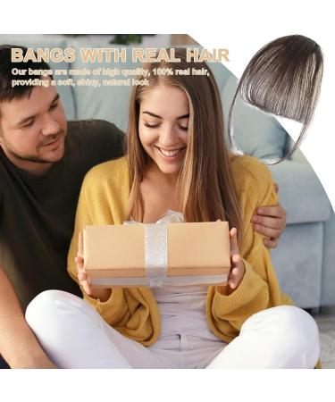 Uozonit Bang Clip in Hair Extensions - Clip on Air Bangs French Bangs Natural Color Clip on Neat Bangs Hair Extension Human Hair Bangs Extensions Stylish Hair Bangs Fringe Hairpieces dark brown - Buy Online on GoSupps.com