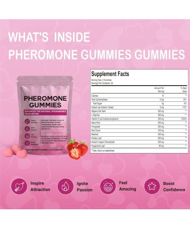 Yalei Pheromone Gummies for Women Charisma & Confidence & Social Vibe with Maca Beetroot Fenugreek Slippery Elm Parsley & L-Arginine Sugar Free Strawberry Flavor - Buy Online on GoSupps.com