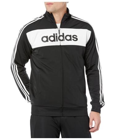 adidas Essentials Tricot 3-Stripes Linear Track Jacket X-Large Black