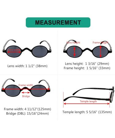 Eyekepper Vintage Mini Oval Reading Glasses - Grey Lenses | International Shipping Available - Buy Online on GoSupps.com