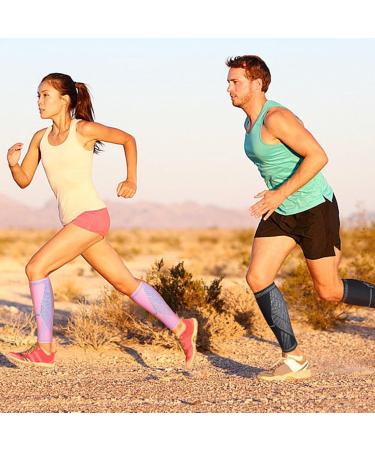 Calf Compression Sleeve for Men & Women - X-Large Black Leg Support Socks for Shin Splints & Pain Relief - Buy Online on GoSupps.com