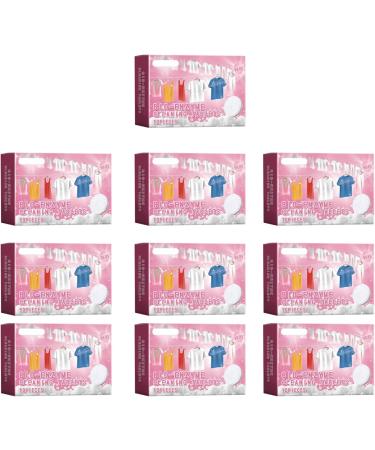 Haoyull Pack of 10 Laundry Detergent Sheets 100Pieces Explosives Salts Enzyme Cleans Tablets for Powerful Cleans - Buy Online on GoSupps.com