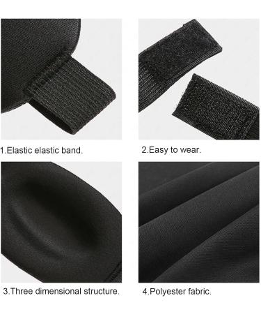 Stretchy Eye Blindfold for Travel and Sleep | Fastener Tape | Pain-Free Black - Buy Online on GoSupps.com