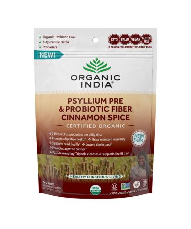 Organic India Psyllium Pre & Probiotic Fiber Cinnamon Spice 10 oz (283 g)