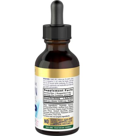 Carlyle Liquid Biotin 10000mcg 2 oz | Extra Strength Gel Drops | Vegetarian, Non-GMO, Gluten-Free Supplement - Buy Online on GoSupps.com