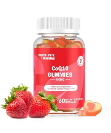Central Park Morning Coenzyme Q10 Supplement, CoQ10 Gummies Antioxidant for Heart Health Support & Energy